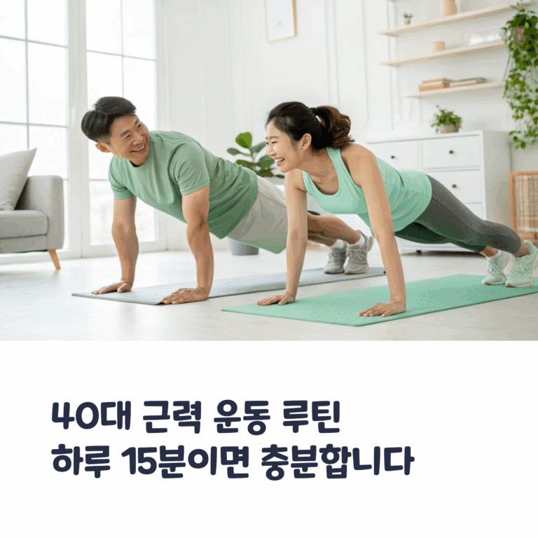 40대 근력 운동 루틴 — 하루 15분 체력을           되찾는 방법