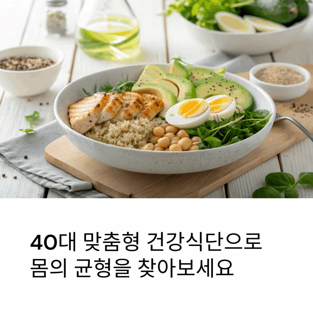40대 건강식단 - 아침·점심·저녁 균형 있게 먹는법