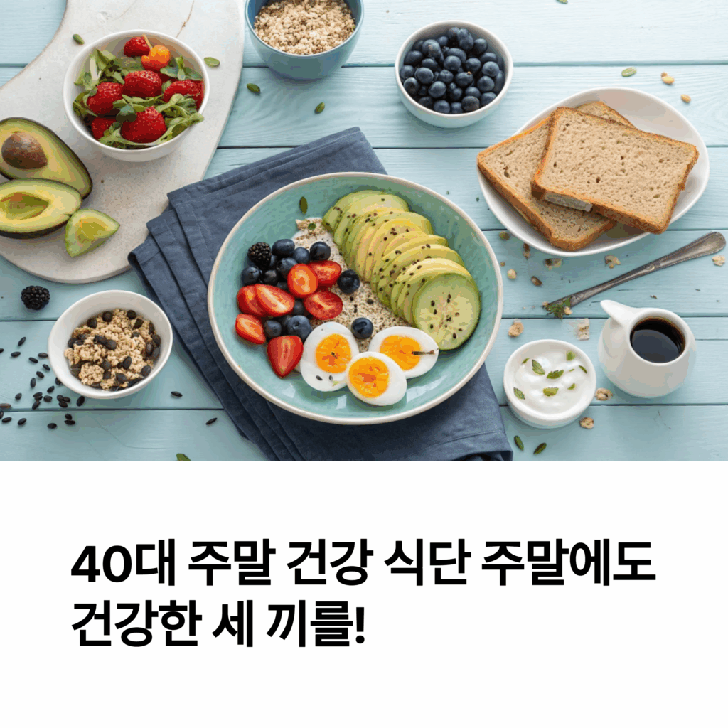 40대 주말 건강 식단 - 주말에도 건강한 세 끼를!
