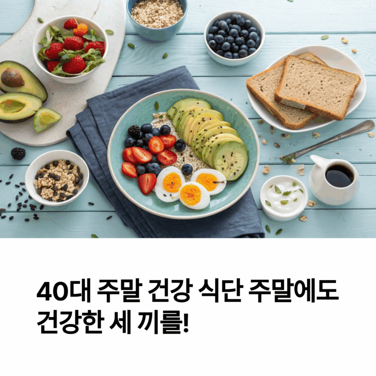 40대 주말 건강 식단 – 주말에도 건강한 세 끼를!