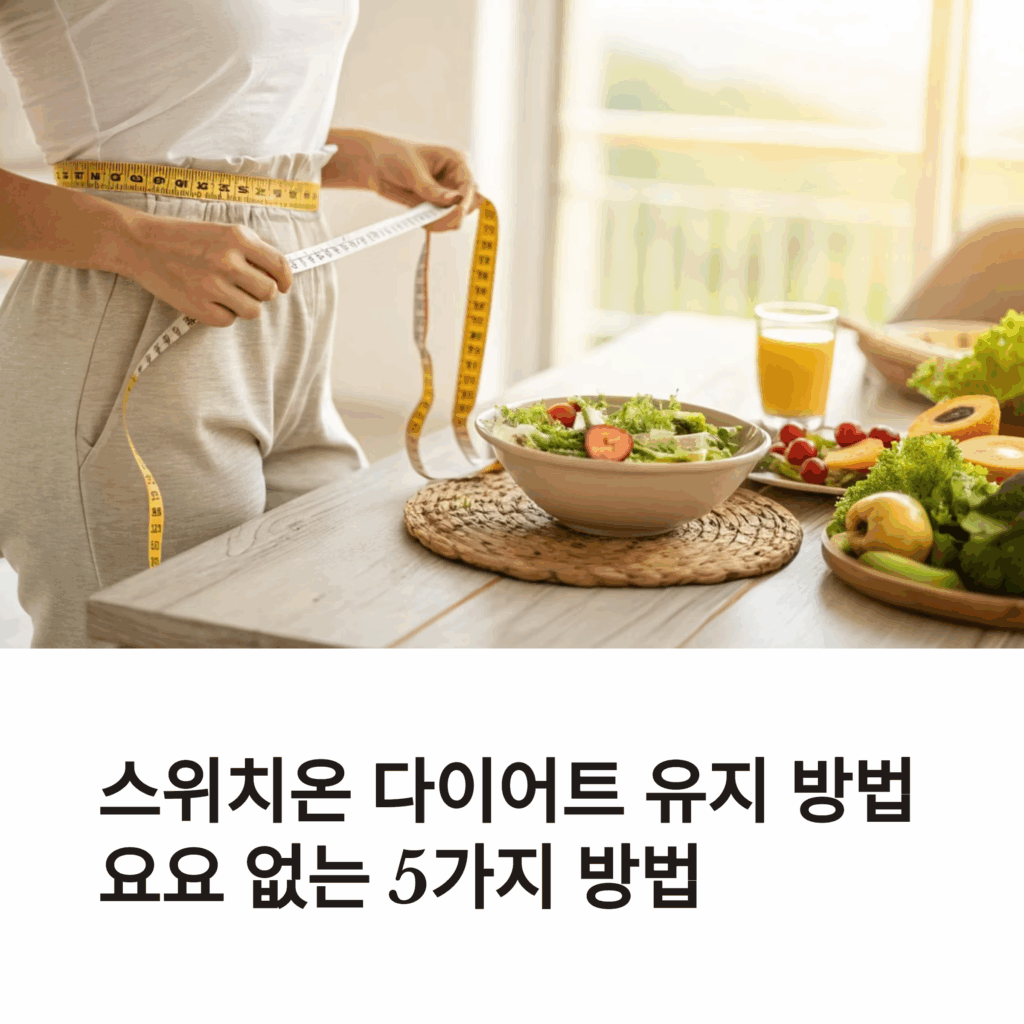스위치온 다이어트 유지 방법 - 요요 없는 5가지 방법